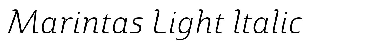 Marintas Light Italic